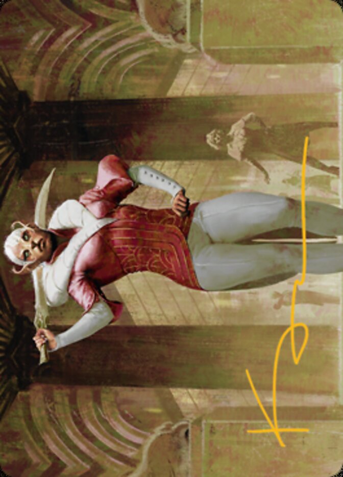 Mage's Attendant Art Card (Gold-Stamped Signature) [Streets of New Capenna Art Series] | Shuffle n Cut Hobbies & Games