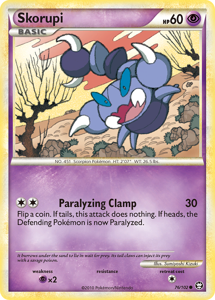 Skorupi (76/102) [HeartGold & SoulSilver: Triumphant] | Shuffle n Cut Hobbies & Games