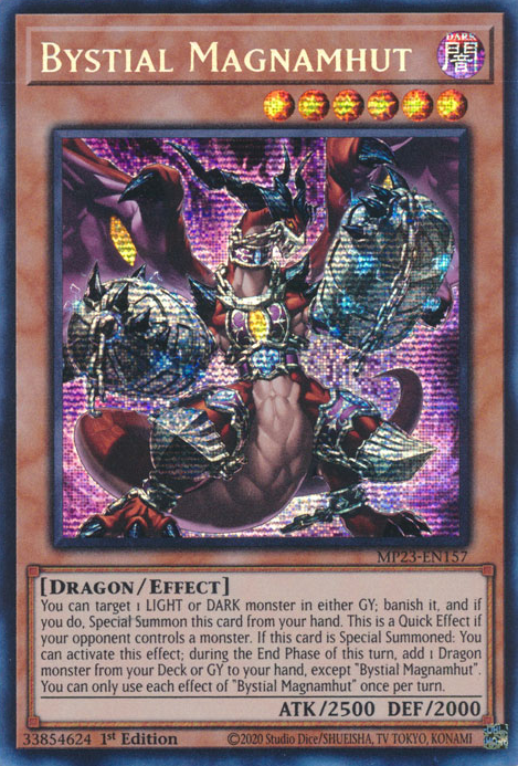 Bystial Magnamhut [MP23-EN157] Prismatic Secret Rare | Shuffle n Cut Hobbies & Games