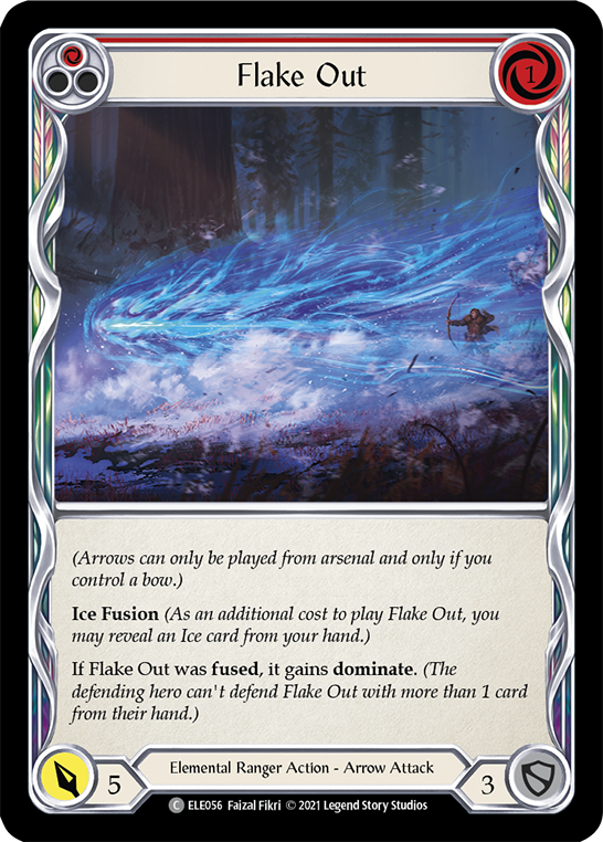 Flake Out (Red) [ELE056] (Tales of Aria)  1st Edition Rainbow Foil | Shuffle n Cut Hobbies & Games