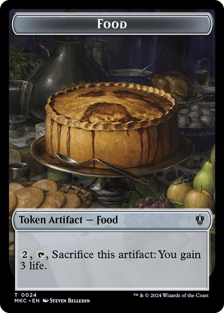 Clue // Food Double-Sided Token [Murders at Karlov Manor Commander Tokens] | Shuffle n Cut Hobbies & Games