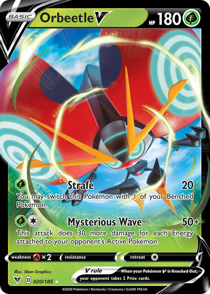 Orbeetle V (020/185) [Sword & Shield: Vivid Voltage] | Shuffle n Cut Hobbies & Games