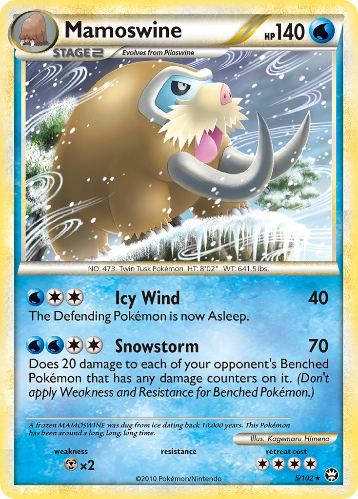 Mamoswine (5/102) (Theme Deck Exclusive) [HeartGold & SoulSilver: Triumphant] | Shuffle n Cut Hobbies & Games