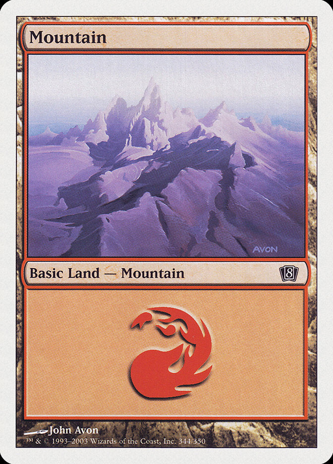 Mountain (344) [Eighth Edition] | Shuffle n Cut Hobbies & Games
