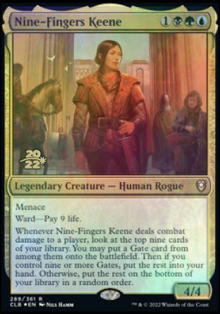 Nine-Fingers Keene [Commander Legends: Battle for Baldur's Gate Prerelease Promos] | Shuffle n Cut Hobbies & Games