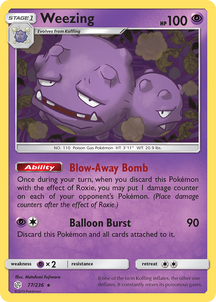 Weezing (77/236) [Sun & Moon: Cosmic Eclipse] | Shuffle n Cut Hobbies & Games