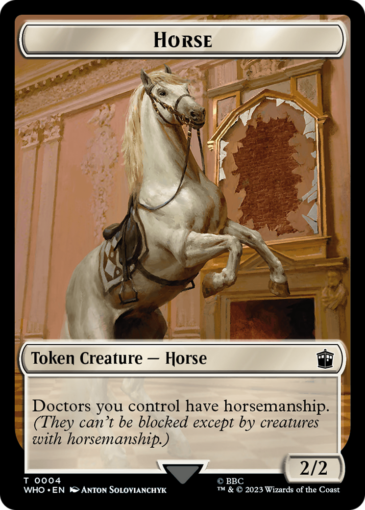 Horse // Clue (0022) Double-Sided Token [Doctor Who Tokens] | Shuffle n Cut Hobbies & Games