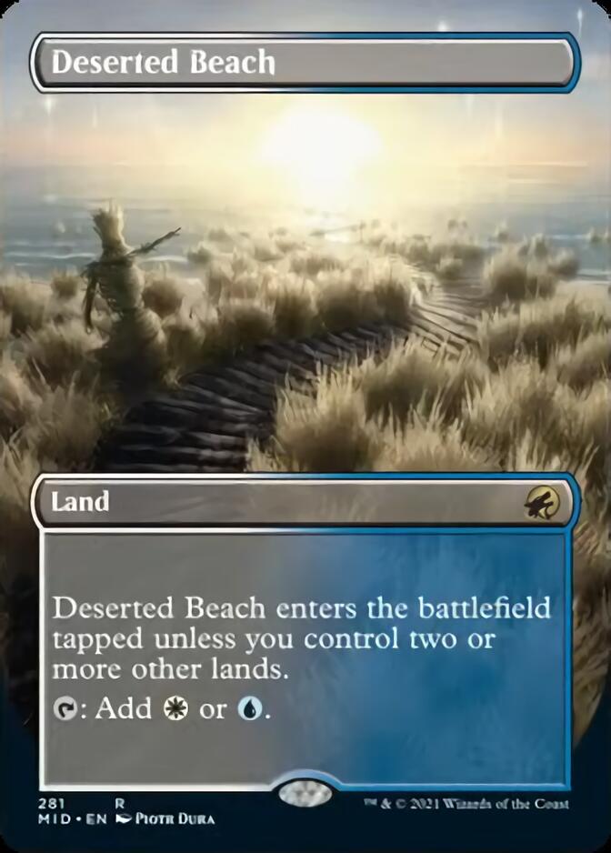 Deserted Beach (Borderless Alternate Art) [Innistrad: Midnight Hunt] | Shuffle n Cut Hobbies & Games