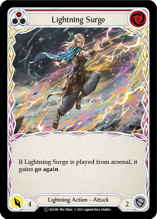 Lightning Surge (Red) [U-ELE189] Unlimited Normal | Shuffle n Cut Hobbies & Games