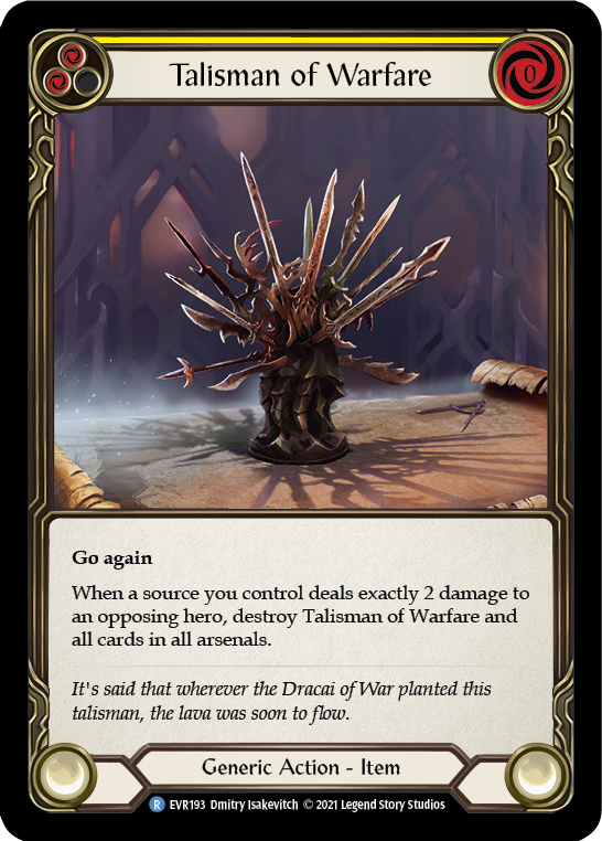 Talisman of Warfare [EVR193] (Everfest)  1st Edition Cold Foil | Shuffle n Cut Hobbies & Games