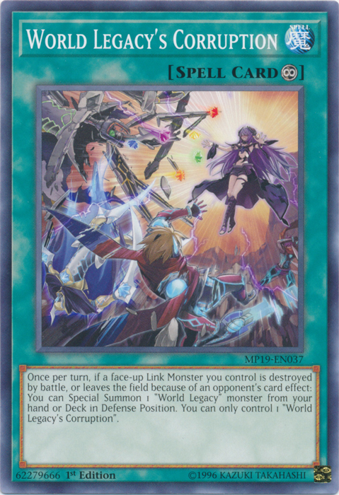 World Legacy's Corruption [MP19-EN037] Common | Shuffle n Cut Hobbies & Games