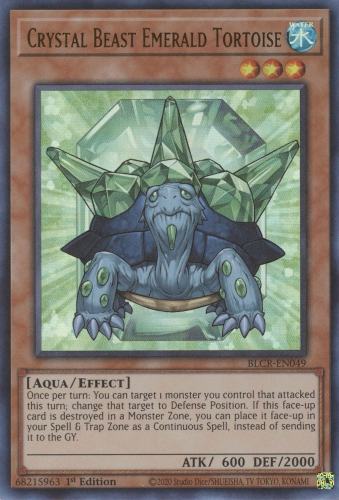 Crystal Beast Emerald Tortoise [BLCR-EN049] Ultra Rare | Shuffle n Cut Hobbies & Games