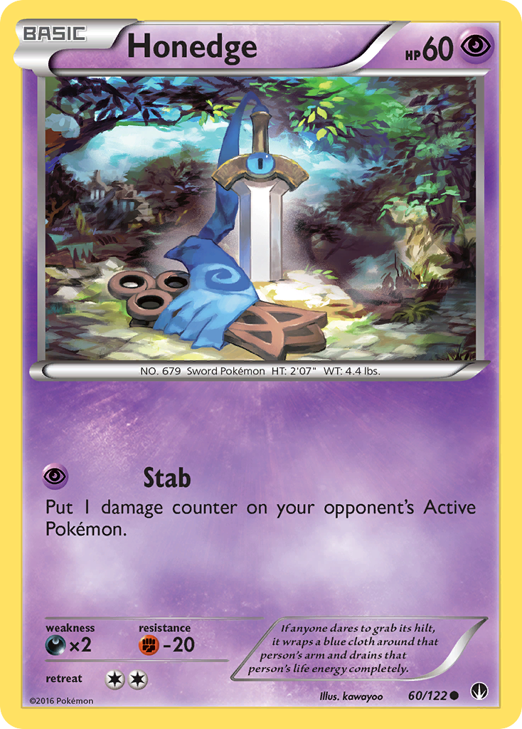 Honedge (60/122) [XY: BREAKpoint] | Shuffle n Cut Hobbies & Games