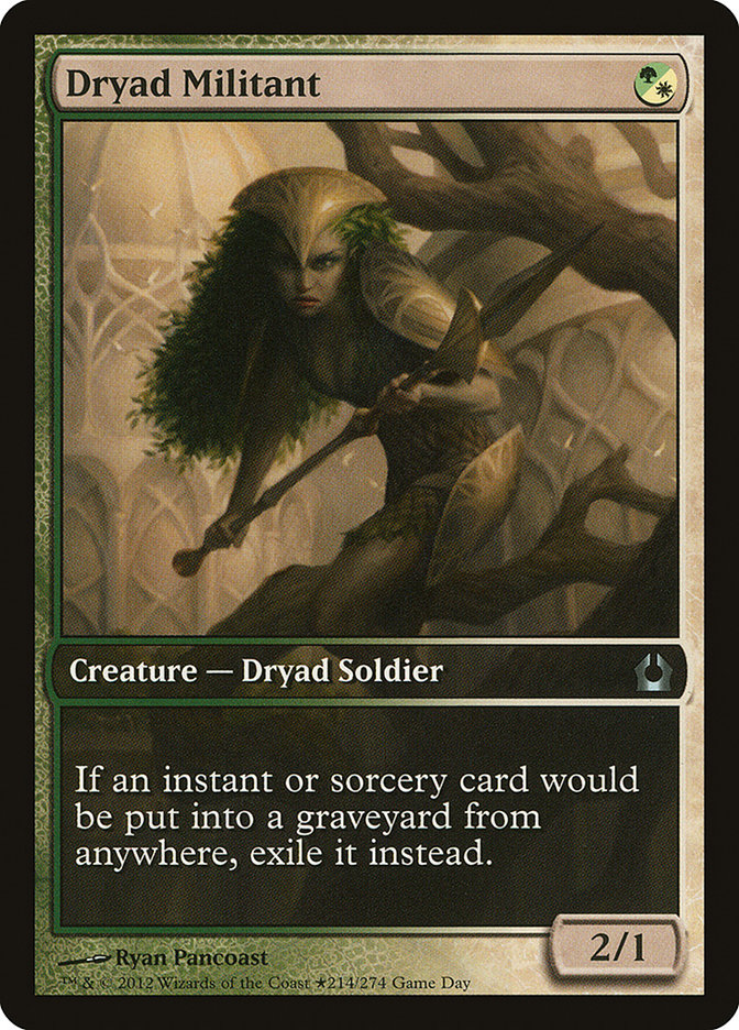 Dryad Militant (Game Day) (Extended Art) [Return to Ravnica Promos] | Shuffle n Cut Hobbies & Games