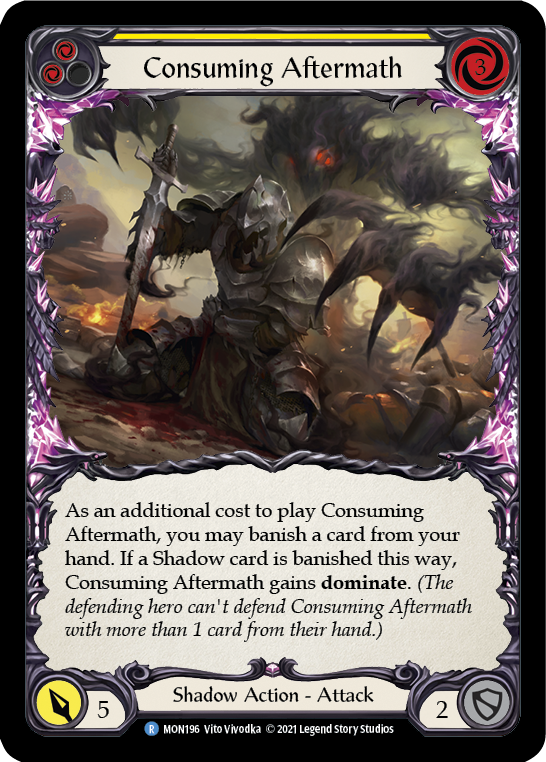 Consuming Aftermath (Yellow) [MON196] 1st Edition Normal | Shuffle n Cut Hobbies & Games