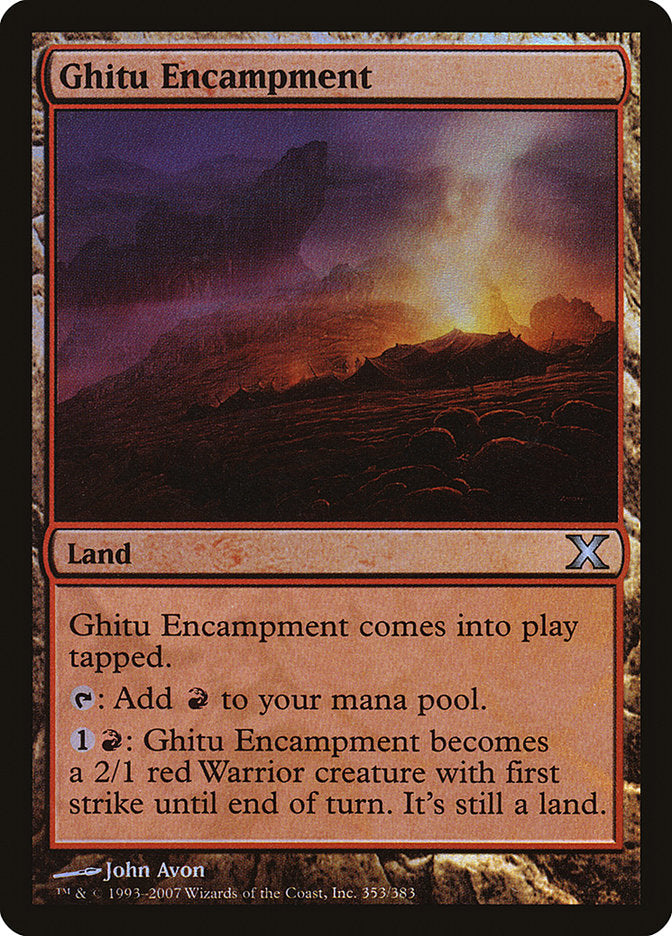 Ghitu Encampment (Premium Foil) [Tenth Edition] | Shuffle n Cut Hobbies & Games