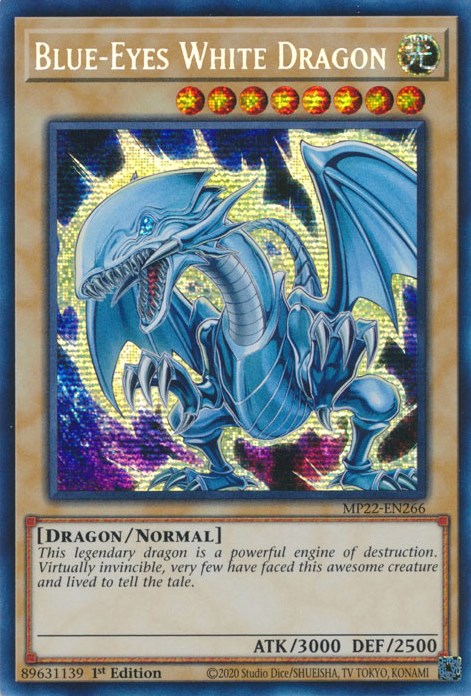 Blue-Eyes White Dragon [MP22-EN266] Prismatic Secret Rare | Shuffle n Cut Hobbies & Games