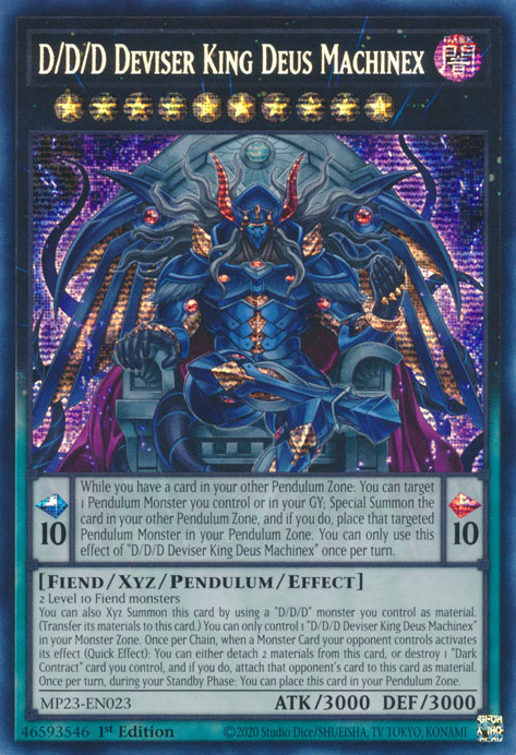 D/D/D Deviser King Deus Machinex [MP23-EN023] Prismatic Secret Rare | Shuffle n Cut Hobbies & Games