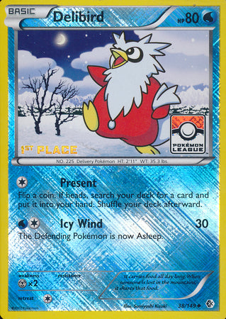 Delibird (38/149) (League Promo 1st Place) [Black & White: Boundaries Crossed] | Shuffle n Cut Hobbies & Games