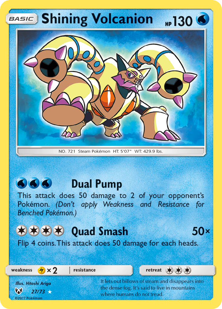 Shining Volcanion (27/73) [Sun & Moon: Shining Legends] | Shuffle n Cut Hobbies & Games
