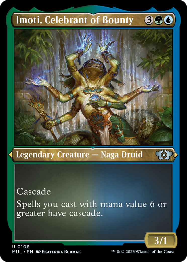 Imoti, Celebrant of Bounty (Foil Etched) [Multiverse Legends] | Shuffle n Cut Hobbies & Games