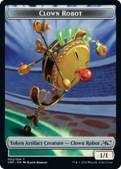 Clown Robot (002) // Treasure (013) Double-Sided Token [Unfinity Tokens] | Shuffle n Cut Hobbies & Games