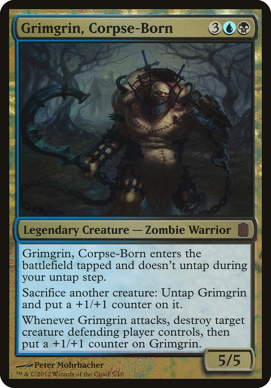 Grimgrin, Corpse-Born (Oversized) [Commander's Arsenal Oversized] | Shuffle n Cut Hobbies & Games