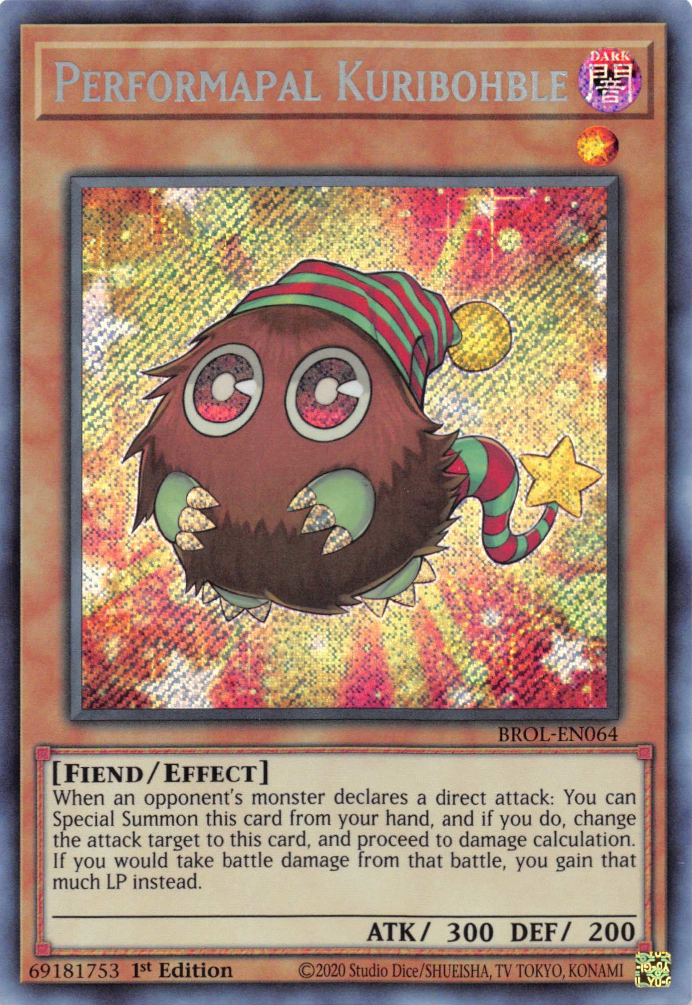 Performapal Kuribohble [BROL-EN064] Secret Rare | Shuffle n Cut Hobbies & Games