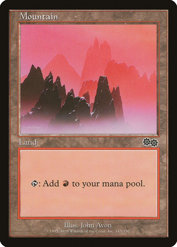 Mountain (345) [Urza's Saga] | Shuffle n Cut Hobbies & Games