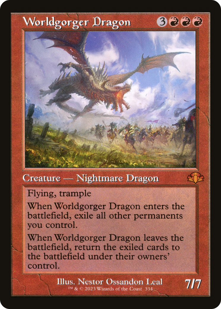 Worldgorger Dragon (Retro) [Dominaria Remastered] | Shuffle n Cut Hobbies & Games