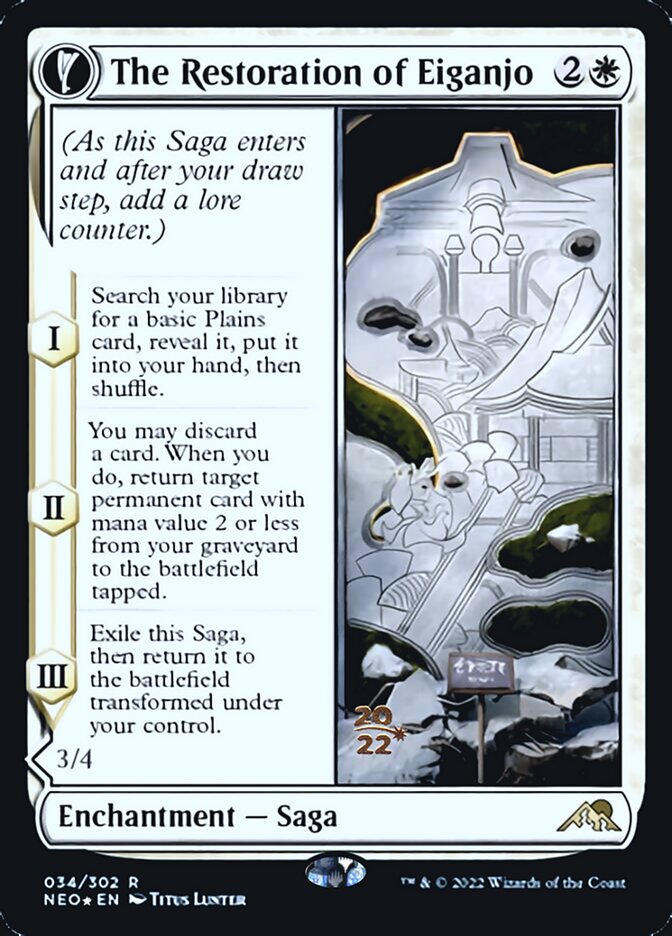 The Restoration of Eiganjo // Architect of Restoration [Kamigawa: Neon Dynasty Prerelease Promos] | Shuffle n Cut Hobbies & Games