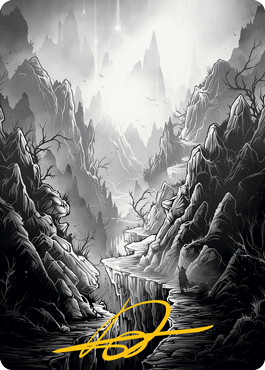 Mountain Art Card (Gold-Stamped Signature) [Innistrad: Midnight Hunt Art Series] | Shuffle n Cut Hobbies & Games