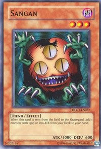 Sangan [DLG1-EN037] Super Rare | Shuffle n Cut Hobbies & Games