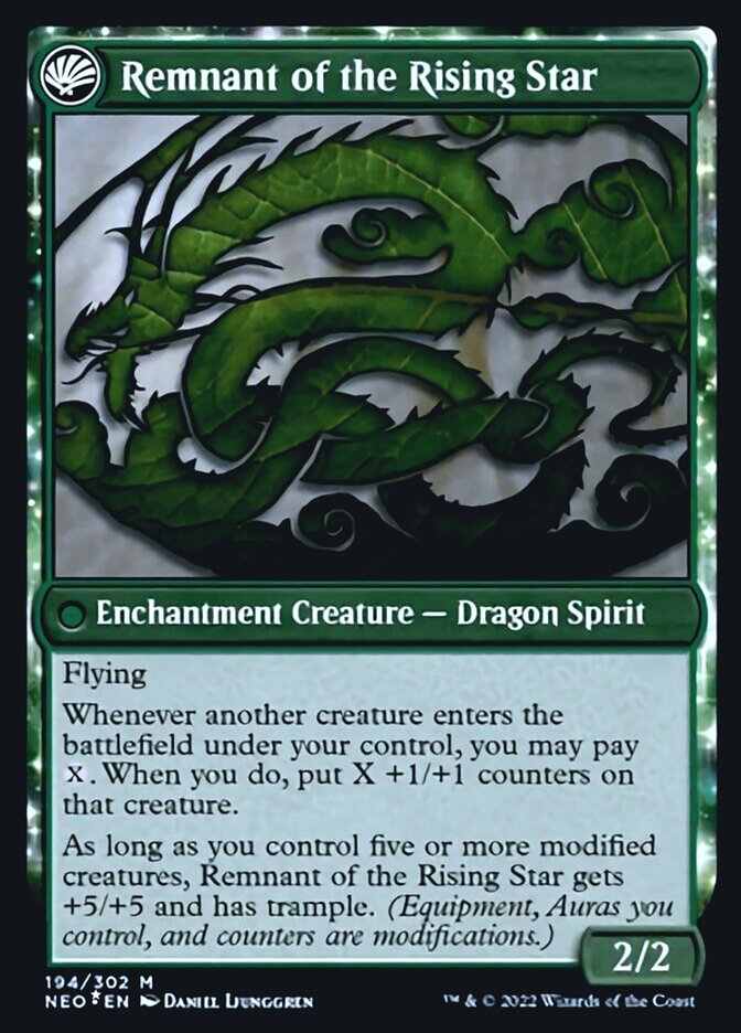 Jugan Defends the Temple // Remnant of the Rising Star [Kamigawa: Neon Dynasty Prerelease Promos] | Shuffle n Cut Hobbies & Games