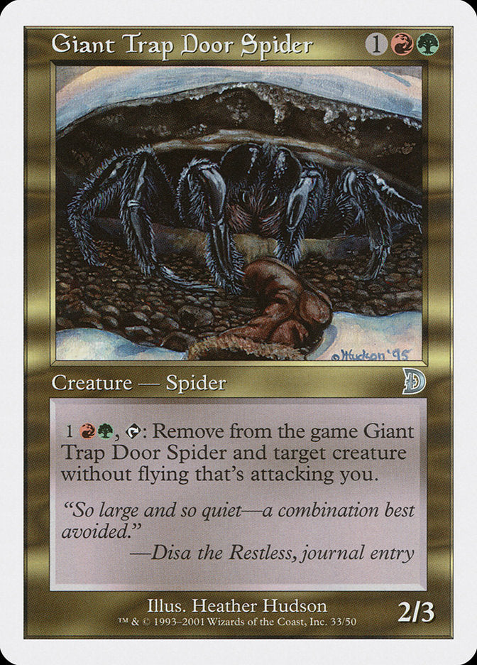Giant Trap Door Spider [Deckmasters] | Shuffle n Cut Hobbies & Games
