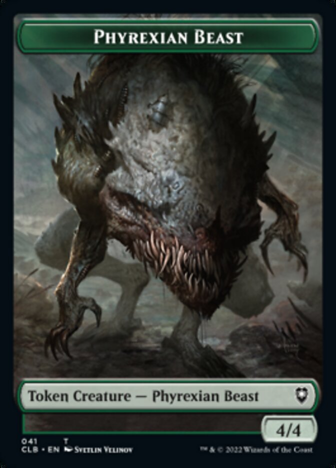 Phyrexian Beast // Wurm Double-Sided Token [Commander Legends: Battle for Baldur's Gate Tokens] | Shuffle n Cut Hobbies & Games
