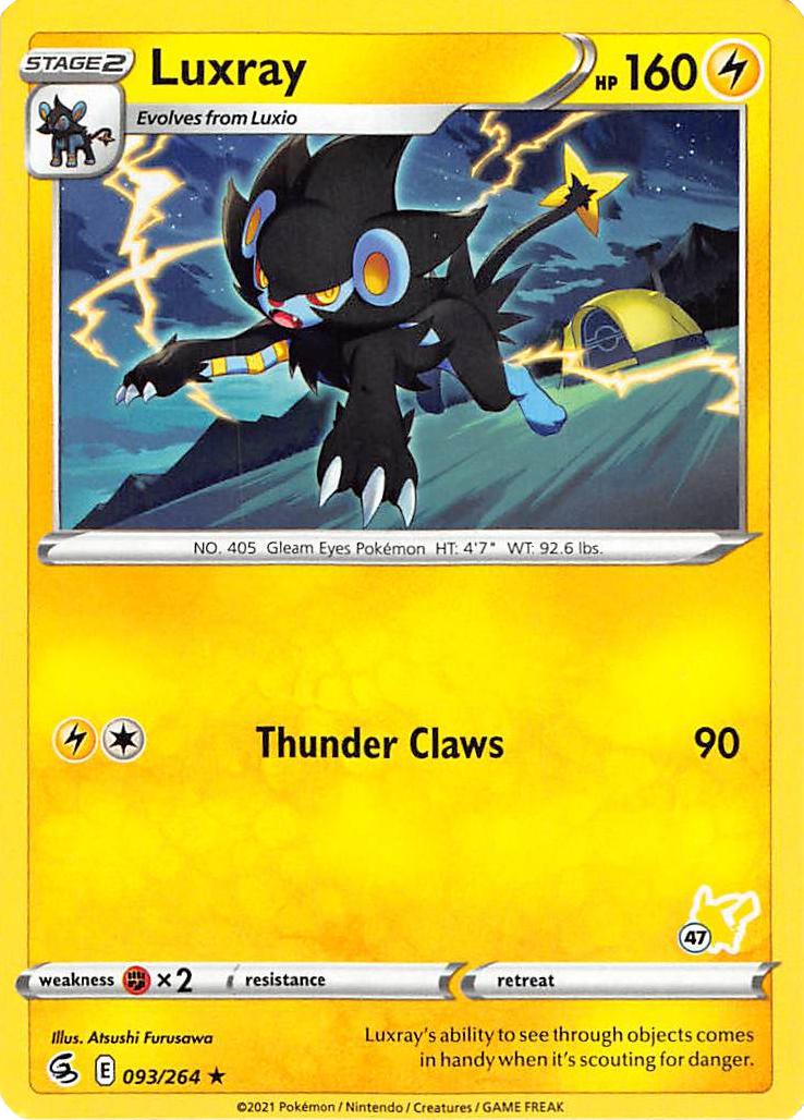 Luxray (093/264) (Pikachu Stamp #47) [Battle Academy 2022] | Shuffle n Cut Hobbies & Games