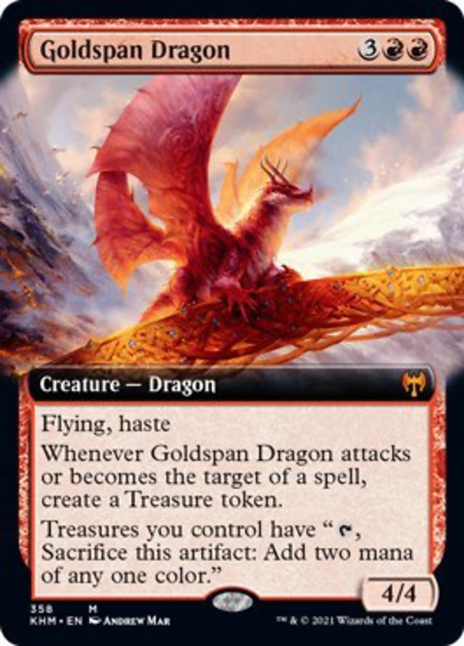 Goldspan Dragon (Extended Art) [Kaldheim] | Shuffle n Cut Hobbies & Games