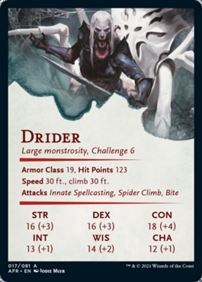 Drider Art Card [Dungeons & Dragons: Adventures in the Forgotten Realms Art Series] | Shuffle n Cut Hobbies & Games