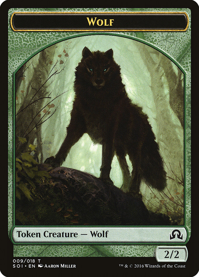 Wolf Token [Shadows over Innistrad Tokens] | Shuffle n Cut Hobbies & Games