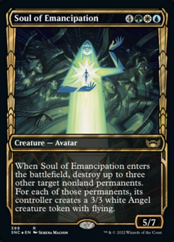 Soul of Emancipation (Showcase Golden Age Gilded Foil) [Streets of New Capenna] | Shuffle n Cut Hobbies & Games