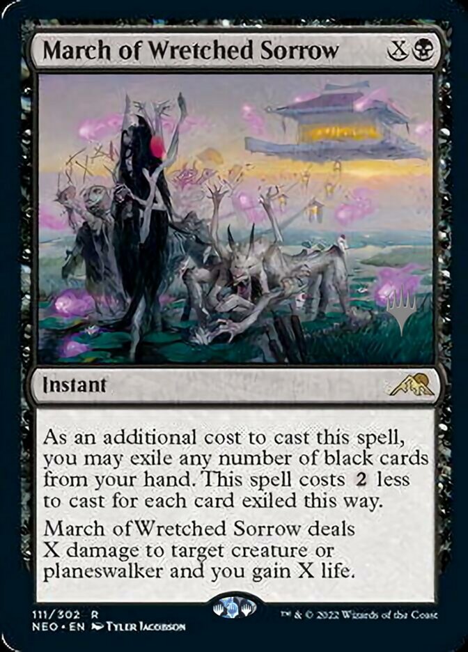 March of Wretched Sorrow (Promo Pack) [Kamigawa: Neon Dynasty Promos] | Shuffle n Cut Hobbies & Games