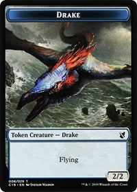 Drake // Human Double-Sided Token [Commander 2019 Tokens] | Shuffle n Cut Hobbies & Games