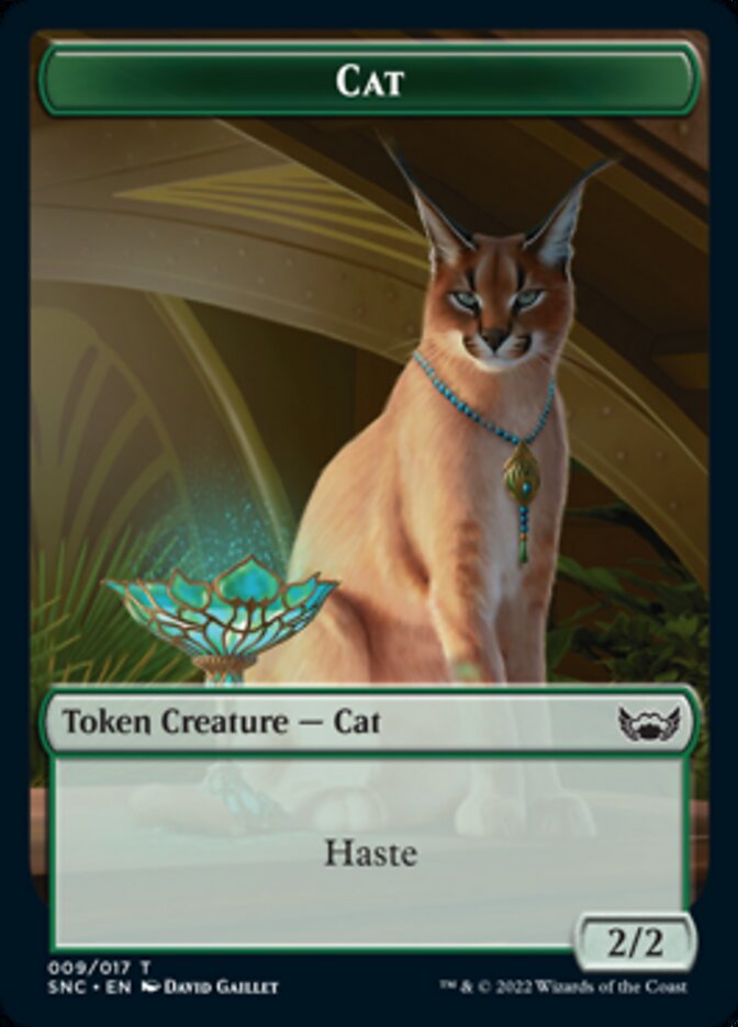Cat // Rhino Warrior Double-Sided Token [Streets of New Capenna Tokens] | Shuffle n Cut Hobbies & Games
