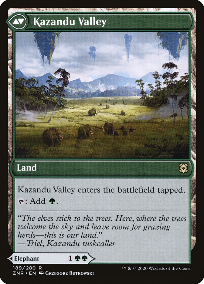 Kazandu Mammoth // Kazandu Valley [Zendikar Rising] | Shuffle n Cut Hobbies & Games