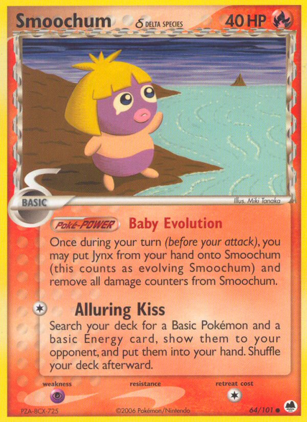 Smoochum (64/101) (Delta Species) [EX: Dragon Frontiers] | Shuffle n Cut Hobbies & Games