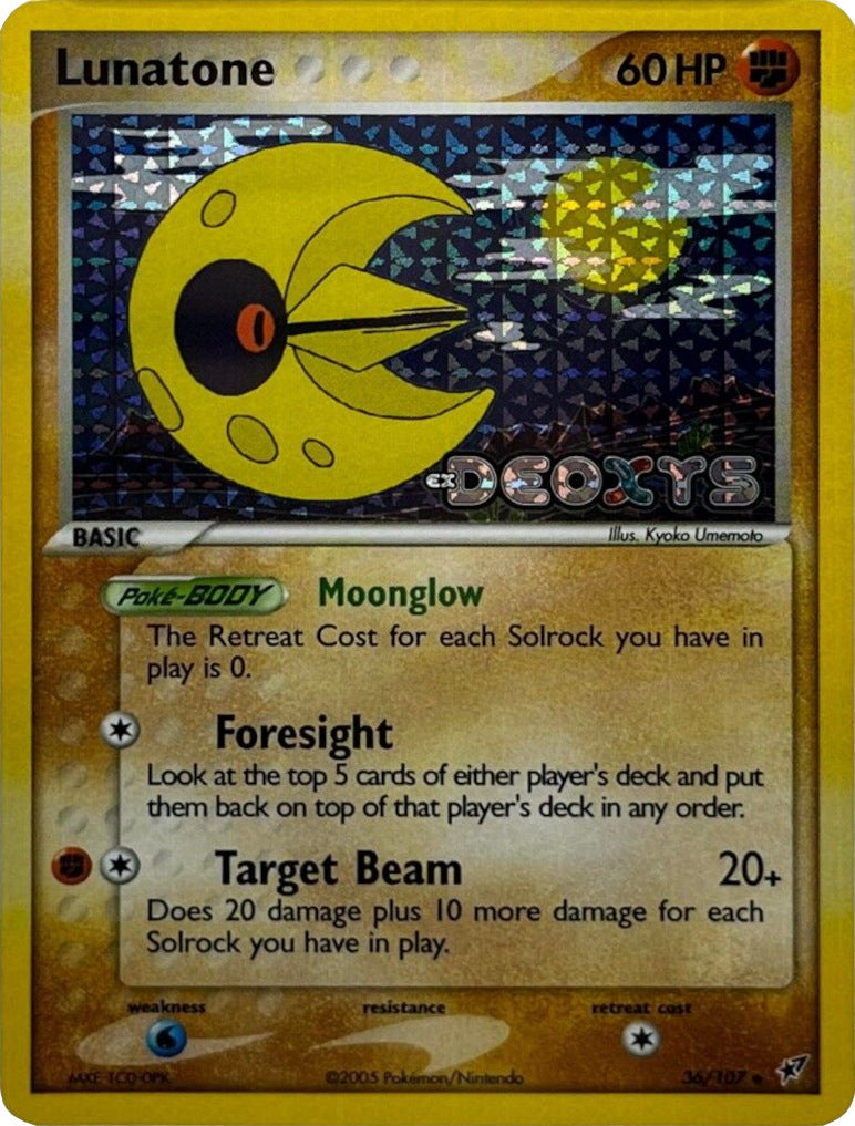 Lunatone (36/107) (Stamped) [EX: Deoxys] | Shuffle n Cut Hobbies & Games