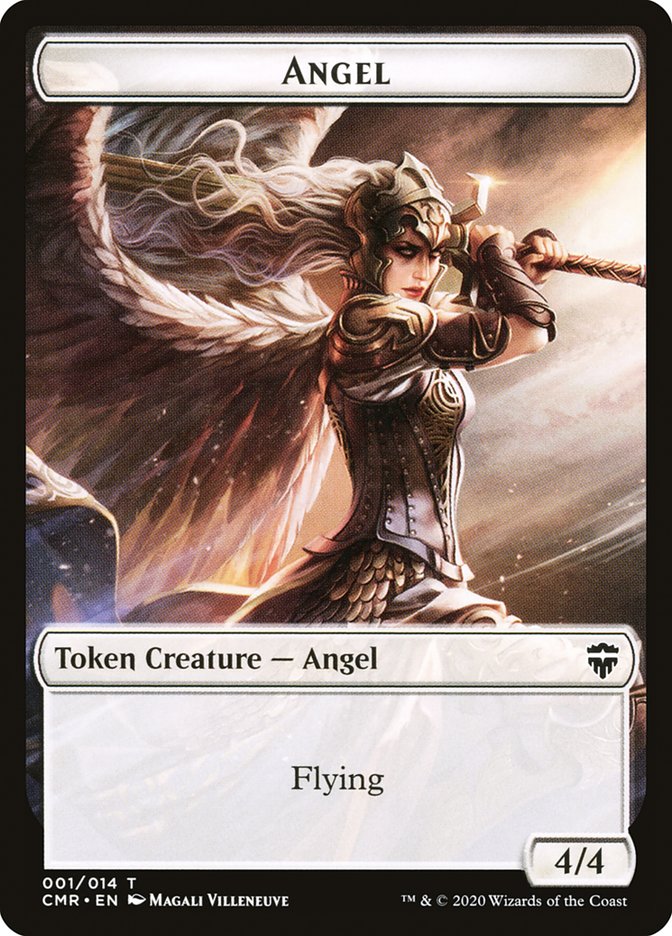 Angel // Horror Double-Sided Token [Commander Legends Tokens] | Shuffle n Cut Hobbies & Games