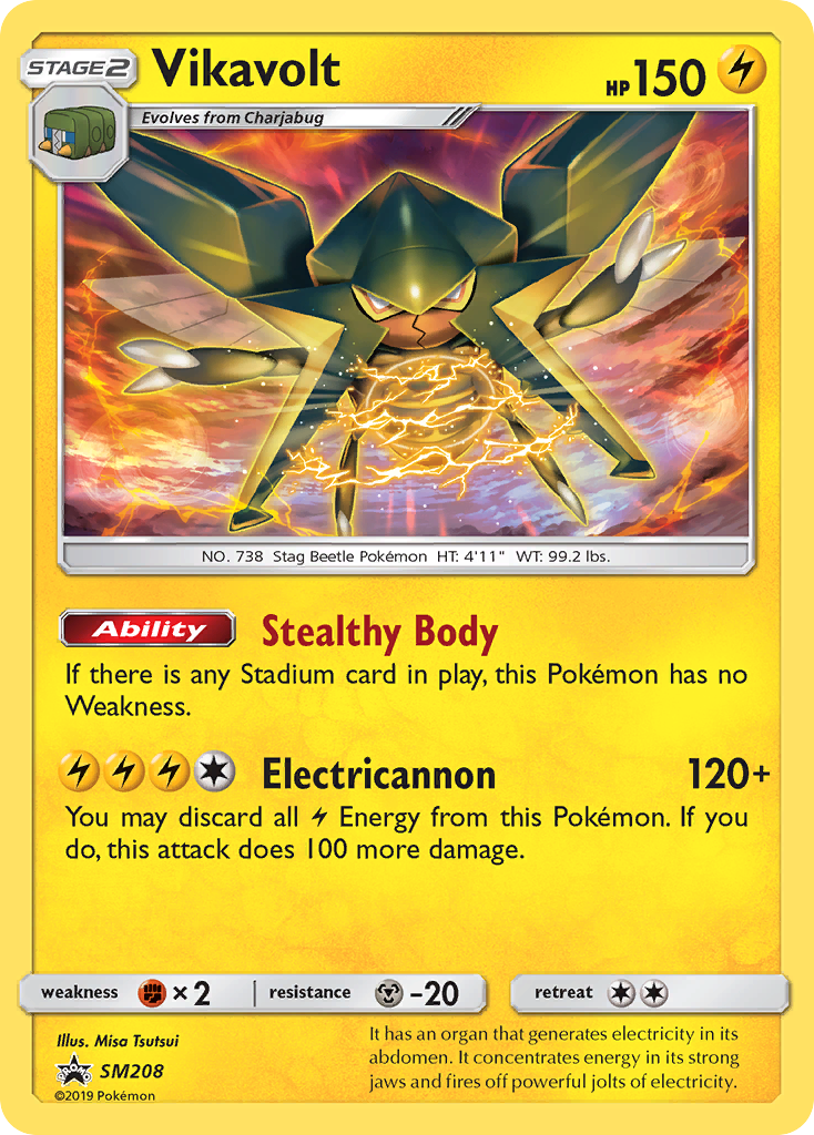Vikavolt (SM208) [Sun & Moon: Black Star Promos] | Shuffle n Cut Hobbies & Games