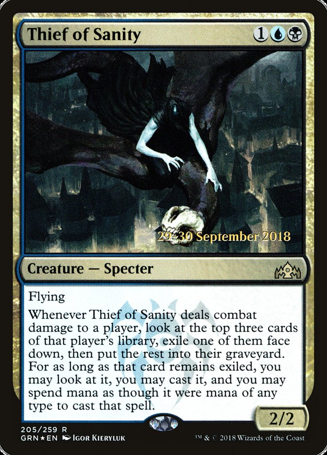 Thief of Sanity [Guilds of Ravnica Prerelease Promos] | Shuffle n Cut Hobbies & Games